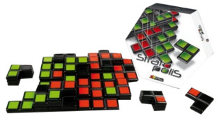 boîte hexagonal blanche des carrés rouge et verts s
